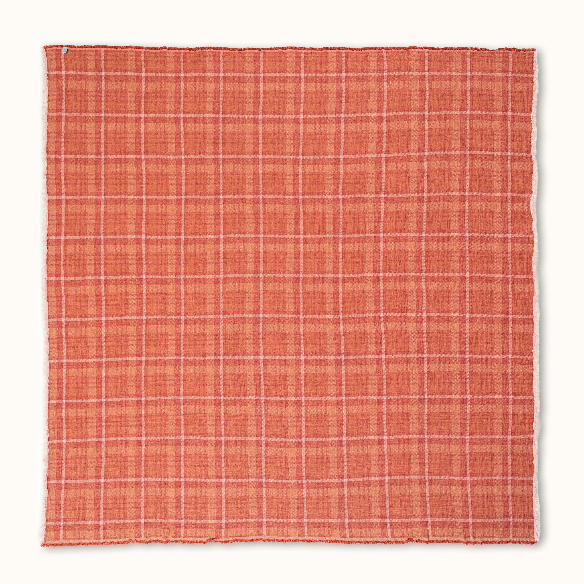 Plaid Blanket - Rust